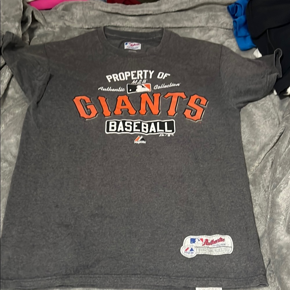 Majestic Authentic Gray T-Shirt